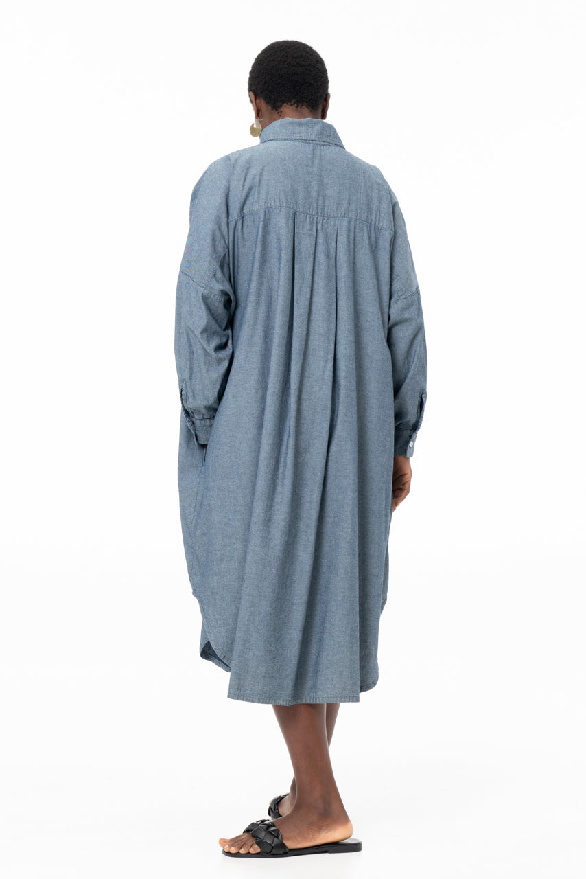 AKAI SHIRTDRESS - CHAMBRAY COTTON