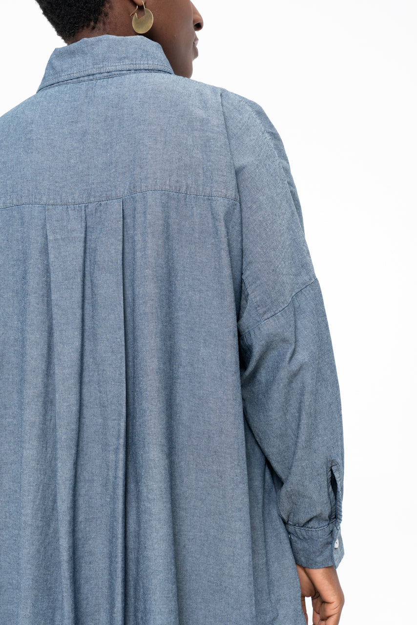 AKAI SHIRTDRESS - CHAMBRAY COTTON