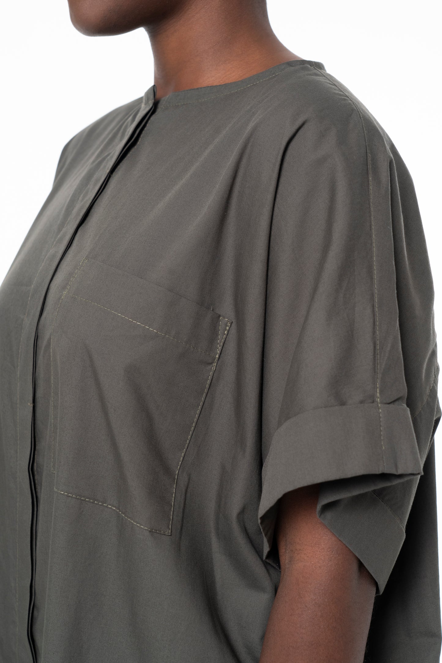 ADE SHORT SLEEVE DRESS - OLIVE