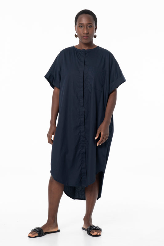 ADE SHORT SLEEVE DRESS - NAVY