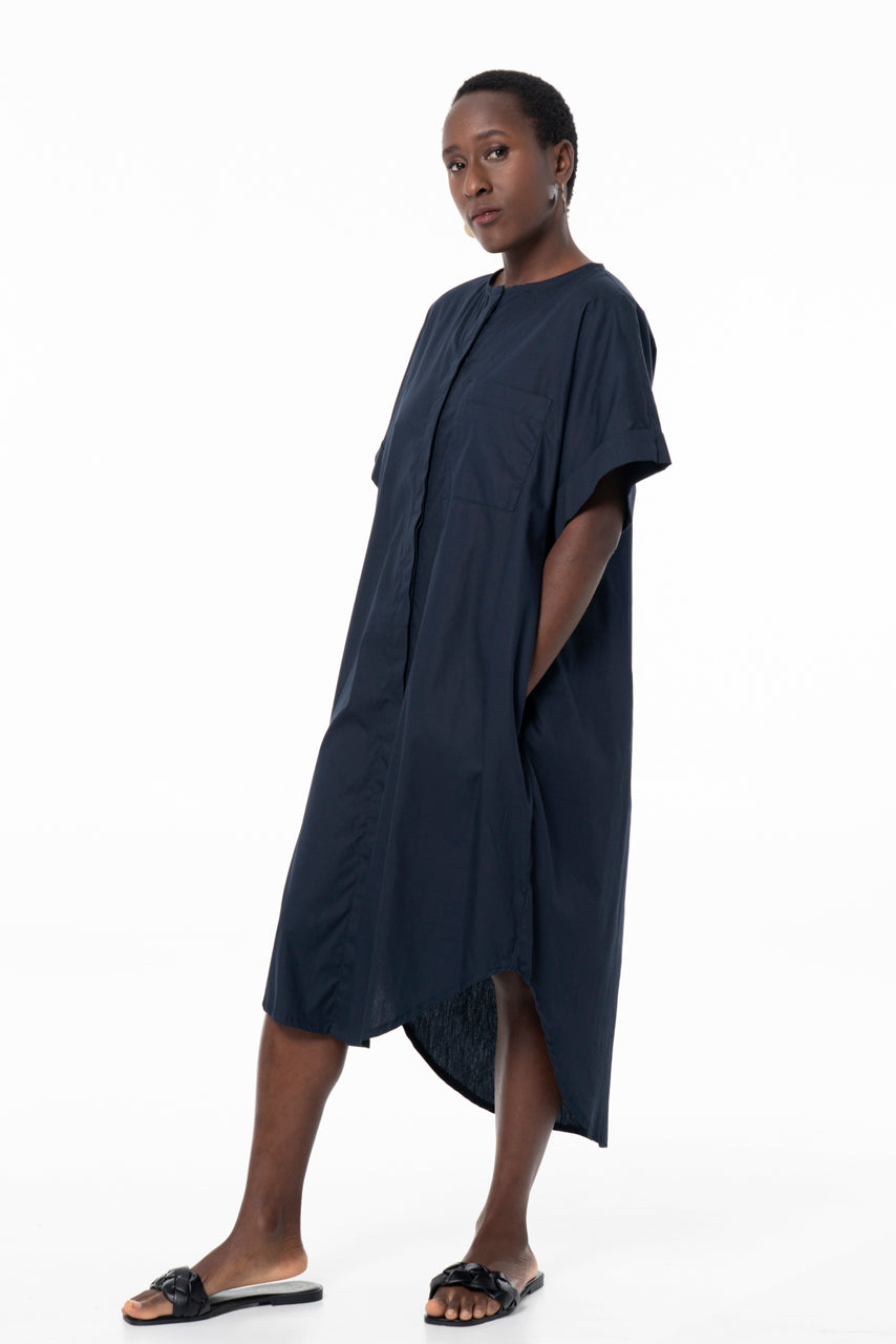 ADE SHORT SLEEVE DRESS - NAVY