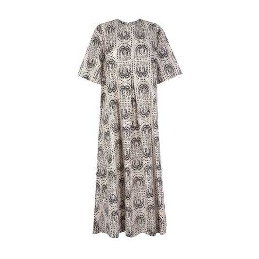 Rene Dress- Palm Print in Cotton