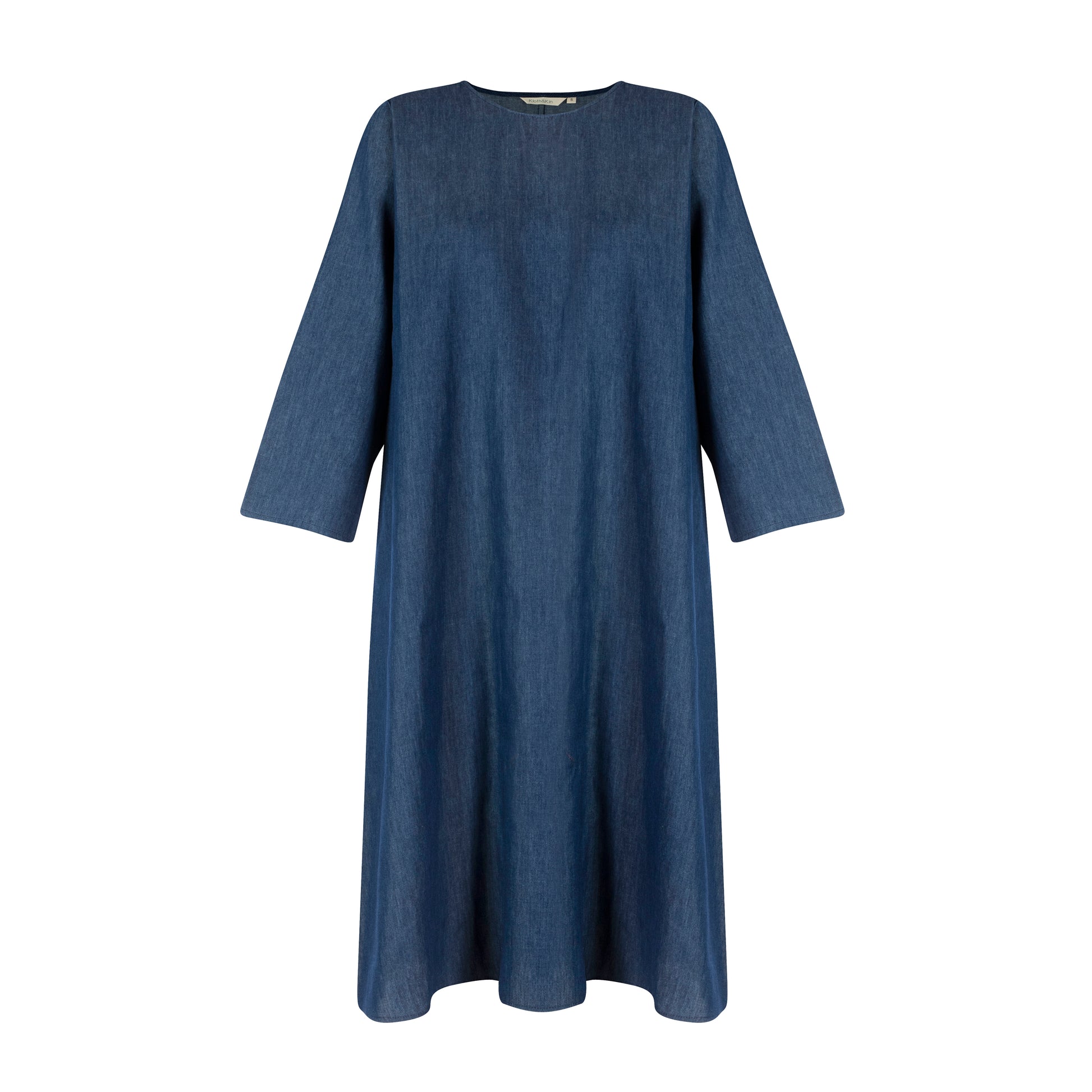 HK SHEATH DRESS - DENIM - L HK SHEATH DRESS - DENIM - L