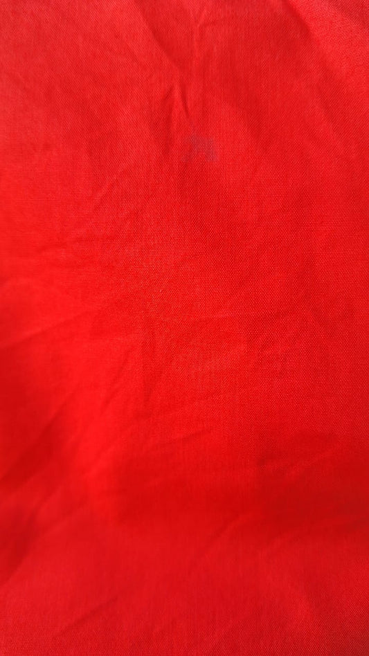 CARINE BUTTON UP DRESS- MELON RED COTTON - FAULT