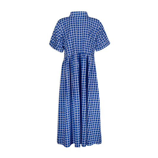 Maud Dress - Grid Print