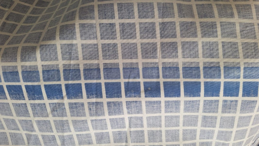 MAUD DRESS - COBALT GRID PRINT - FAULT