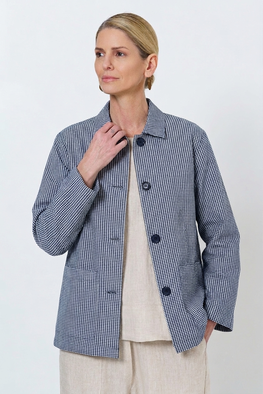 WAWA JACKET - BLUE GINGHAM